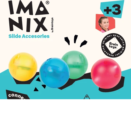 Imanix  Tobogán 4 IMABALLS Led - Braintoys Ilustracion en caja