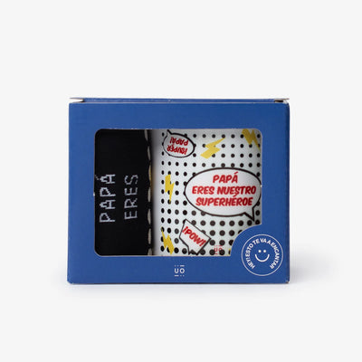 Kit Taza + Calcetines "Papá eres nuestro superhéroe" - UO