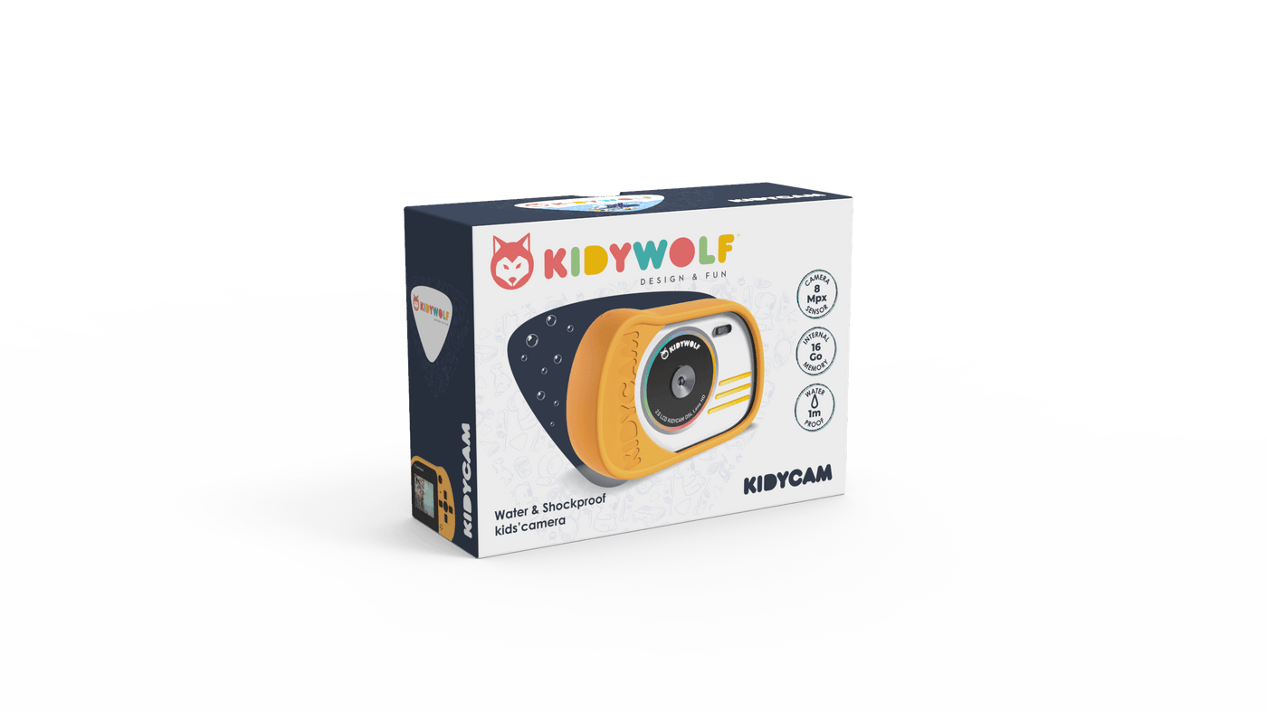 Kidywolf - Cámara Digital Acuática para Niños - Kidycam Naranja