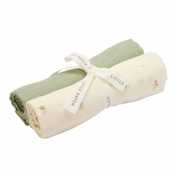 Pack de 2 Muselinas Forest Treasures & Sage - Little Dutch