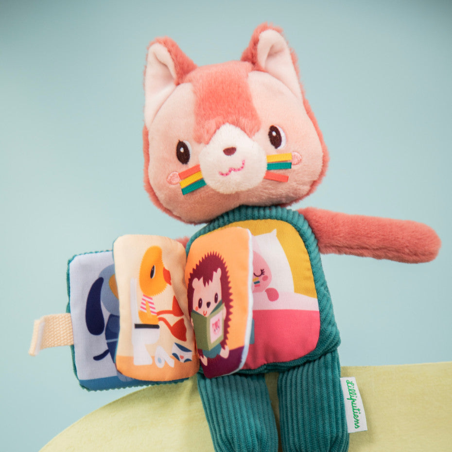 Libro de Tela y Peluche Jeanne la gata - Lilliputiens