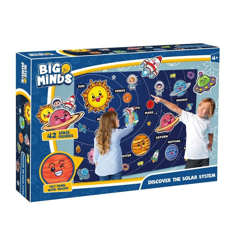 Sistema Solar Kawaii De Fieltro – Panel Educativo Con 54 Piezas Planetas Y Lunas, Ideal Para Aprender Jugando En El Suelo O La Pared, Regalo Para Niños De 5 Años En Adelante