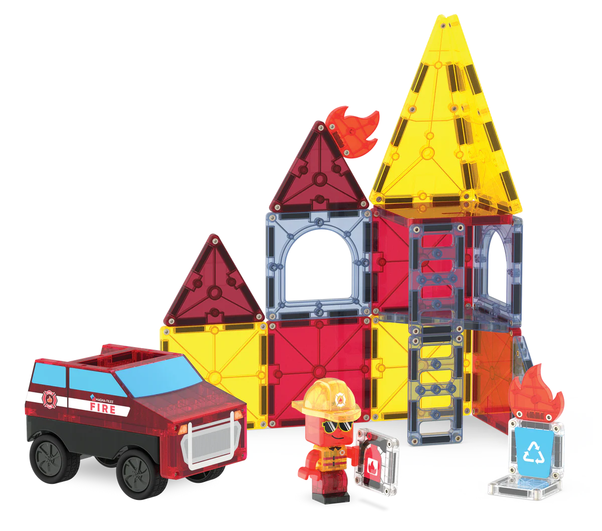 MAGNA-TILES Rescate de incendio Set 27 Piezas
