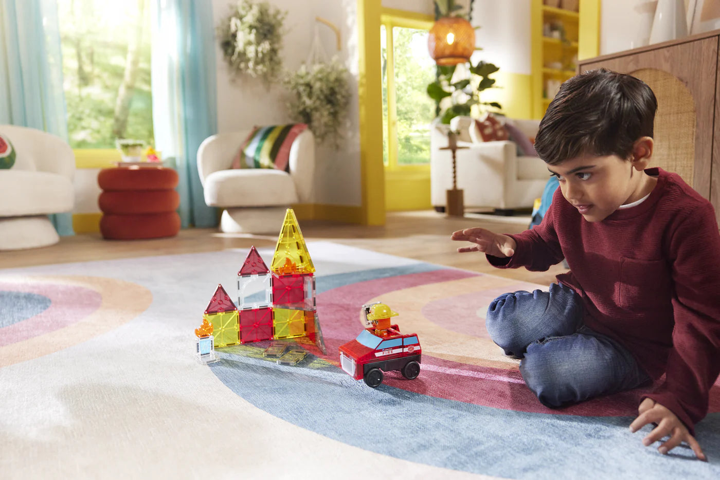 MAGNA-TILES Rescate de incendio Set 27 Piezas