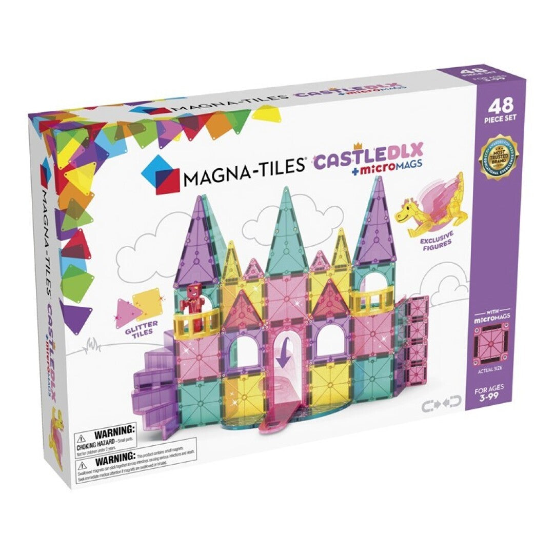 MAGNA-TILES Castillo DLX + microMAGS - Set 48 Piezas