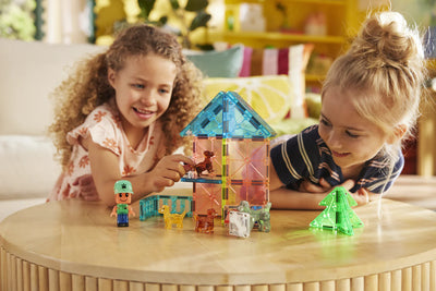 MAGNA-TILES Puppy Park - Set 27 Piezas con 4 Mascotas