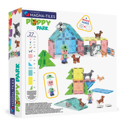 MAGNA-TILES Puppy Park - Set 27 Piezas con 4 Mascotas