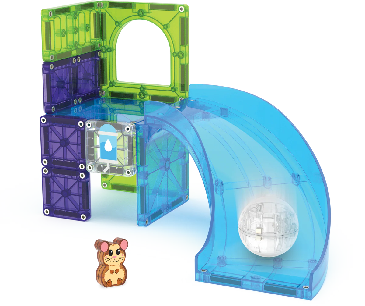MAGNA-TILES Set Pelota para Hámster con Tobogán 13 Piezas