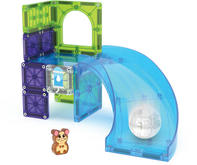 MAGNA-TILES Set Pelota para Hámster con Tobogán 13 Piezas