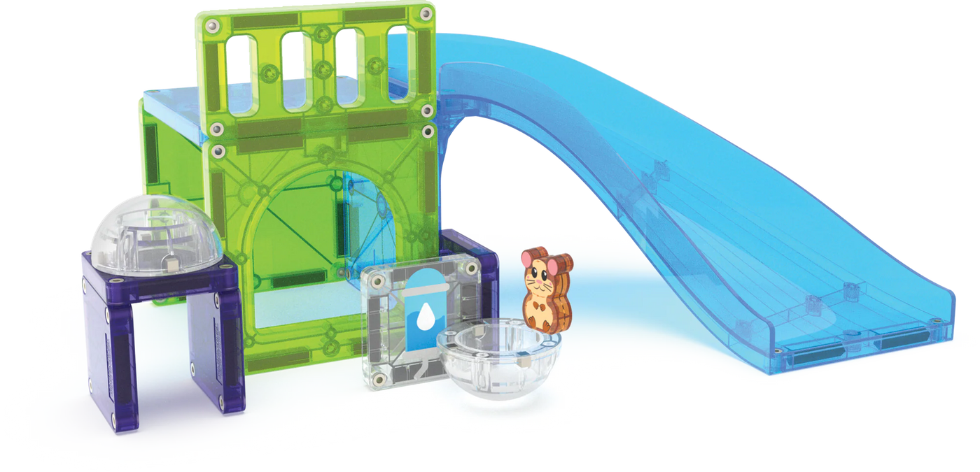 MAGNA-TILES Set Pelota para Hámster con Tobogán 13 Piezas