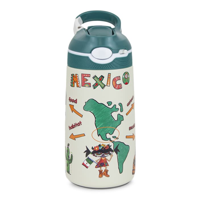 Botella térmica infantil México: 400ml - Pepita Viajera