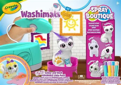 Washimals Spray Boutique con 4 Mascotas - Crayola