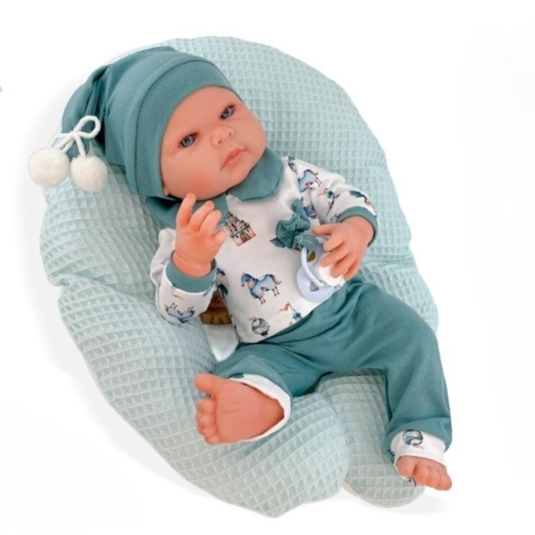 New Born Verde 45cm con almohada - Edu Doll