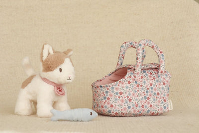 Gatito Peluche Marley con Bolsa Floral - Little Dutchk