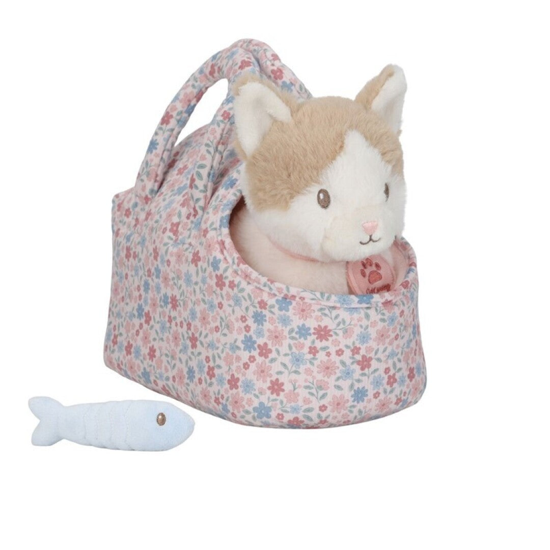 Gatito Peluche Marley con Bolsa Floral - Little Dutchk