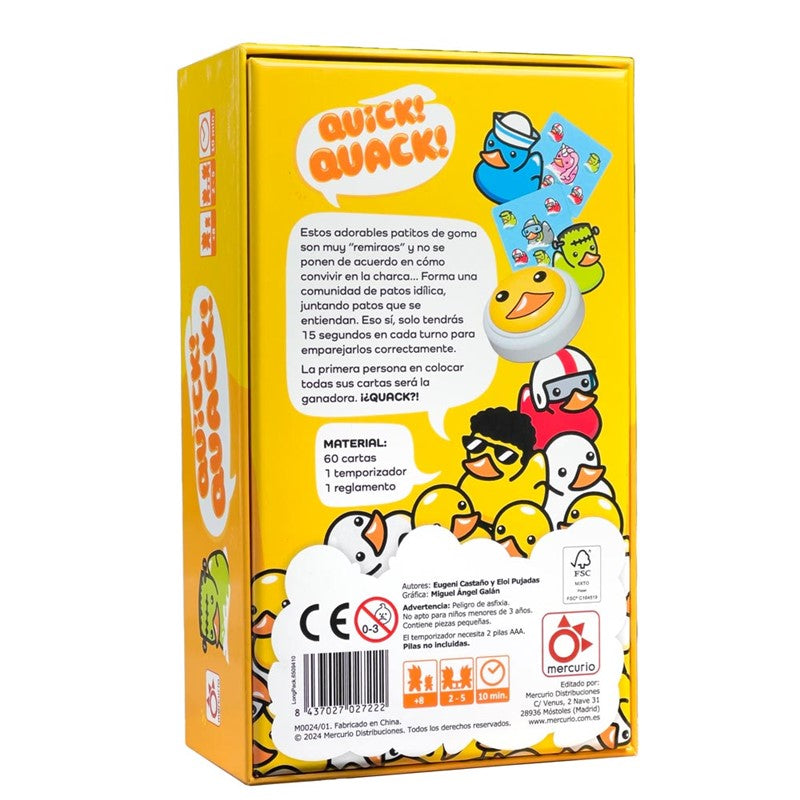 Quick! Quack! - Juego de Cartas - Mercurio