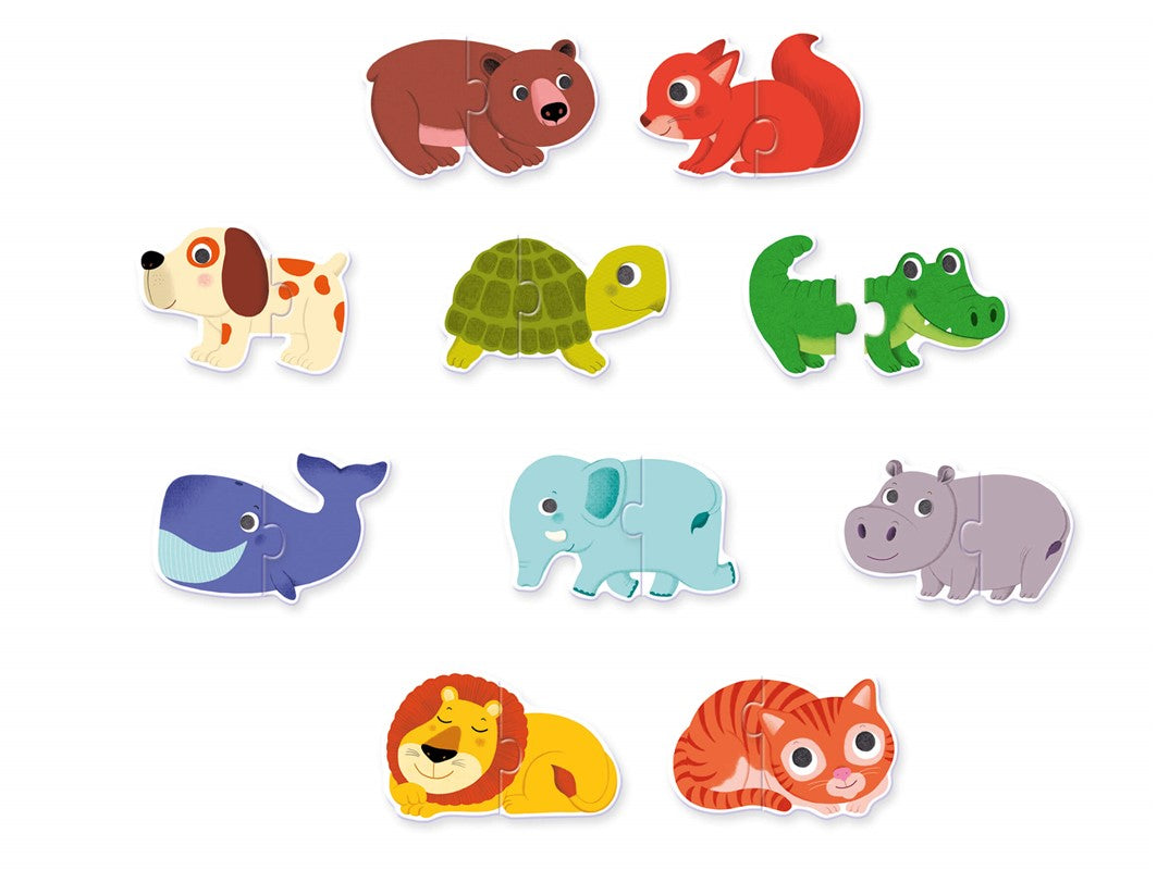 Puzzle Dúo: Animales - 20 pzs - Djeco