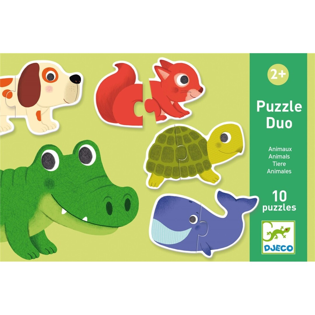 Puzzle Dúo: Animales - 20 pzs - Djeco