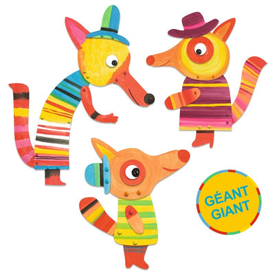 Pintura Gigante "La Familia de zorros" - Djeco