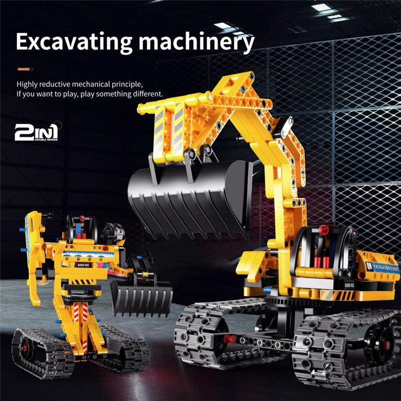 Excavadora y robot 2 en 1, 342 piezas - IMMaster