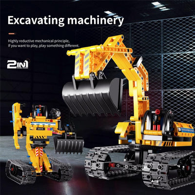 Excavadora y robot 2 en 1, 342 piezas - IMMaster