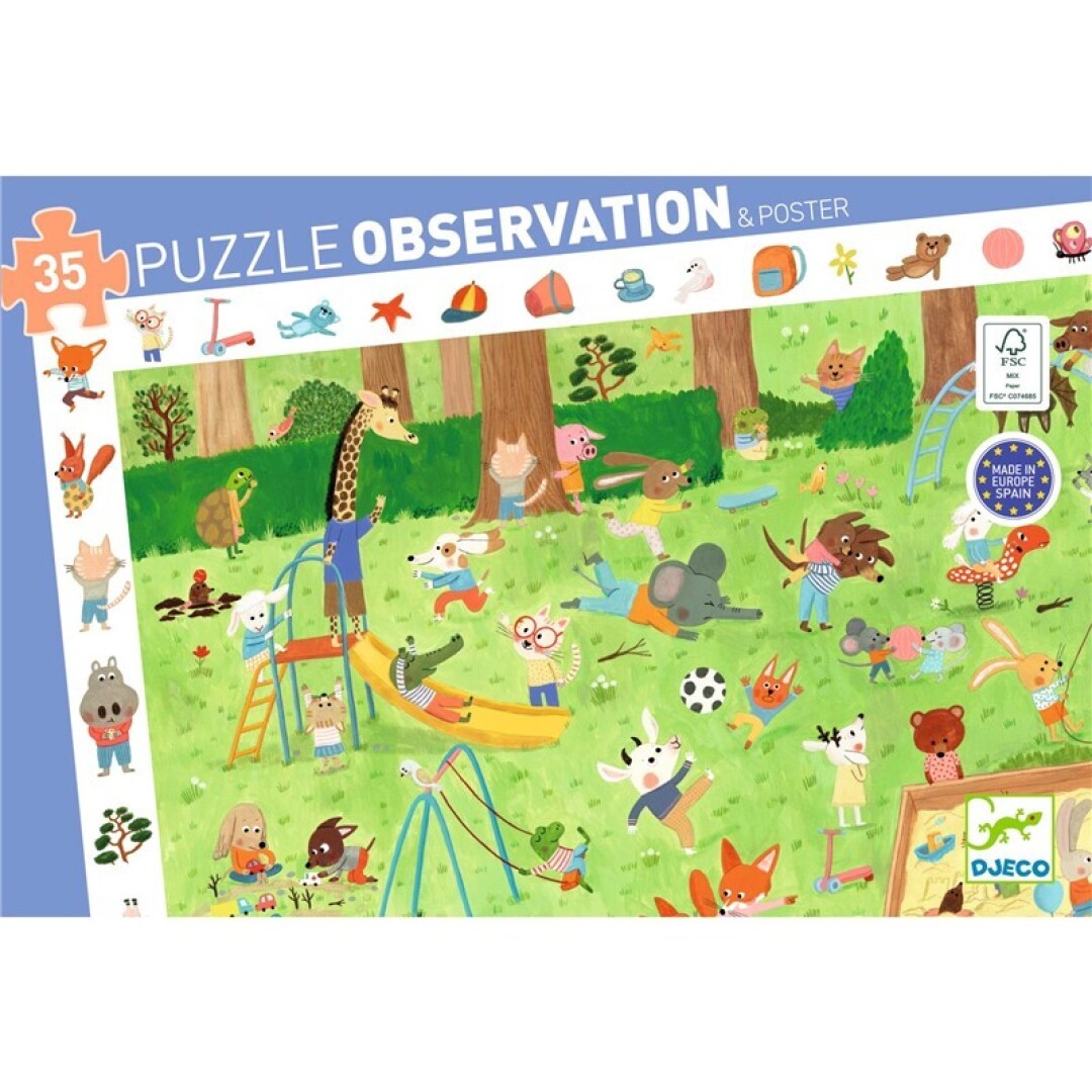 Puzzle Observación: El Jardín de los Amiguitos - 35 pzs. - Djeco