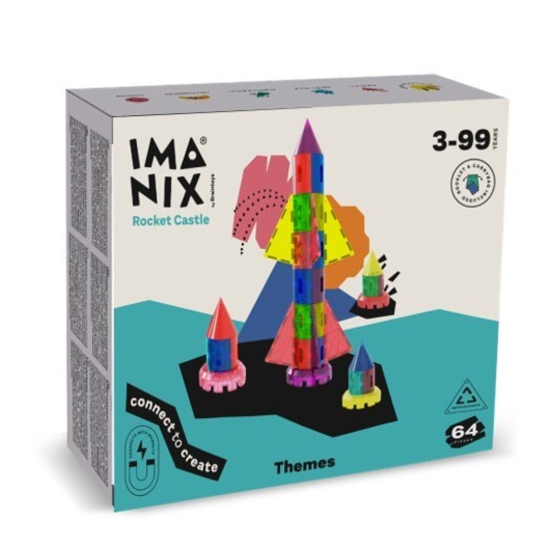 Imanix  Rocket Castle 64 piezas - Braintoys