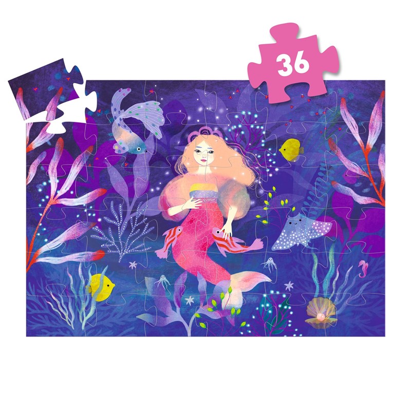 Puzzle Silueta: Ella, la sirena - 36 pzs