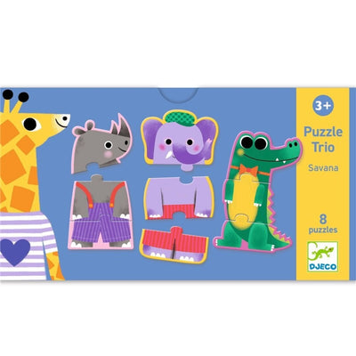 Puzzle Trío: Savana - Djeco