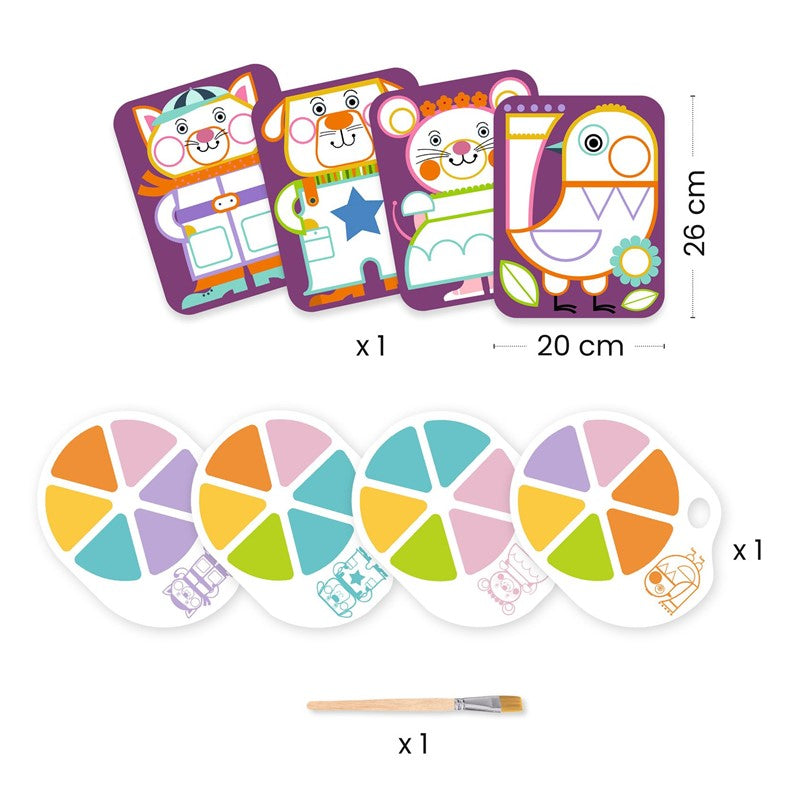 Pintura con paleta: Los mofletudos - Djeco