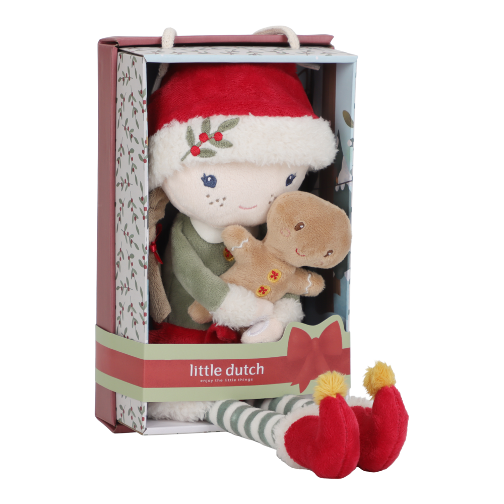 Rosa Muñeca Blandita Navidad - Little Dutch