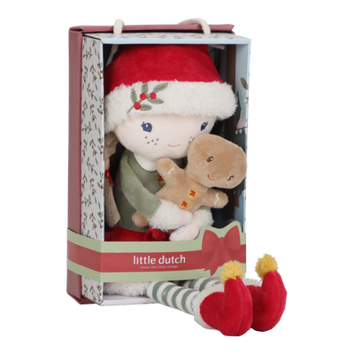 Rosa Muñeca Blandita Navidad - Little Dutch