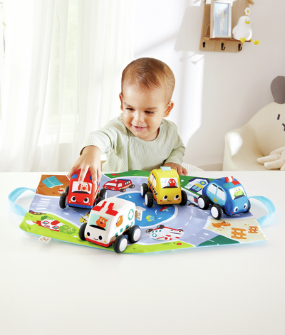 Set Coches de Peluche con Retroceso Hape