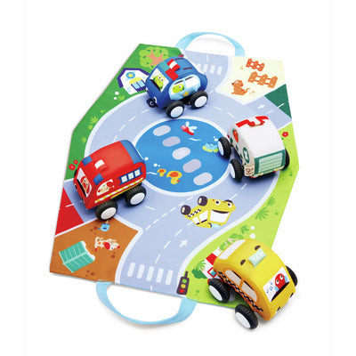 Set Coches de Peluche con Retroceso Hape