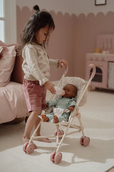 Sillita para Muñecas Metal Flores - Little Dutch