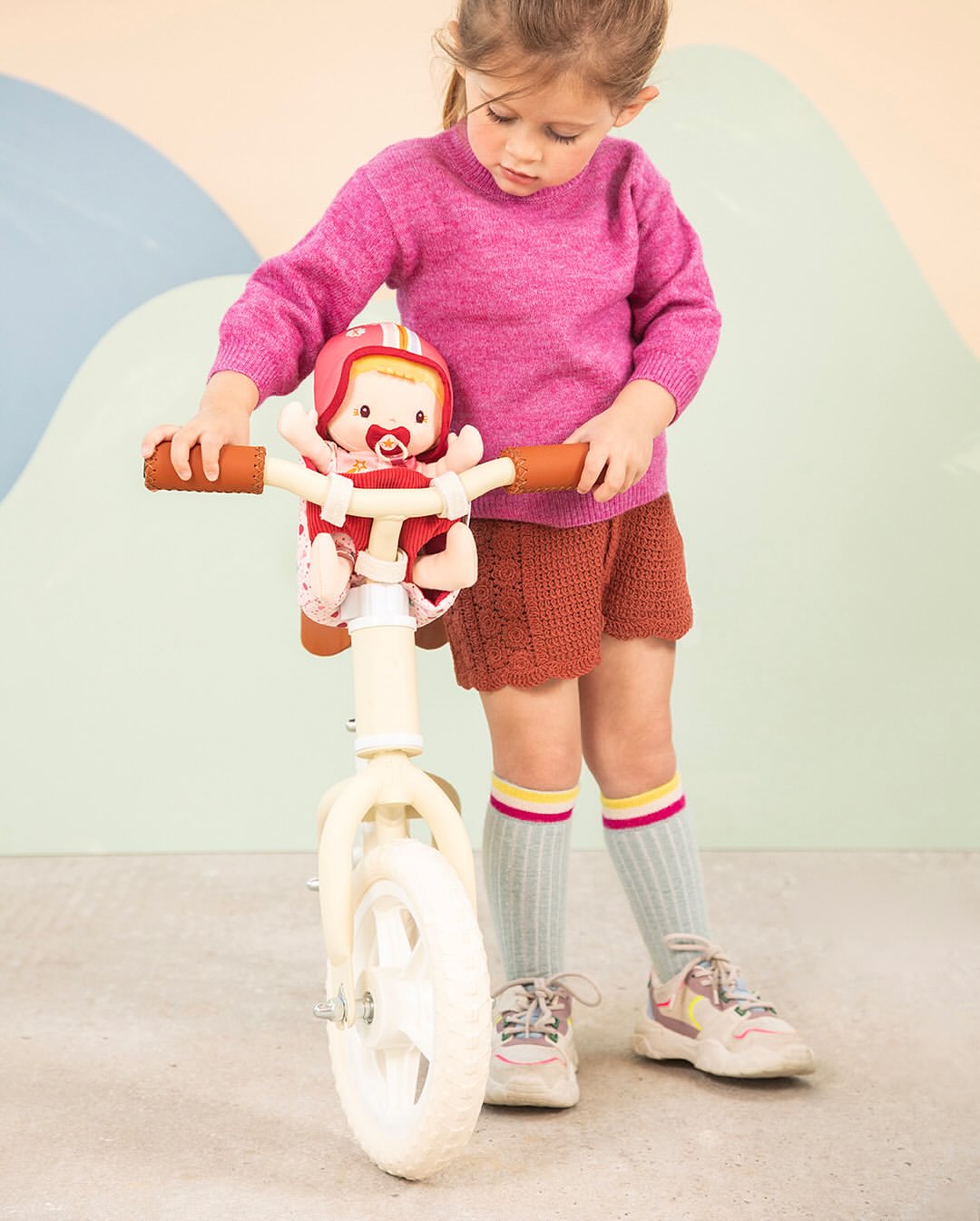 Lena Muñeca y Asiento de Bicicleta - Lilliputiens