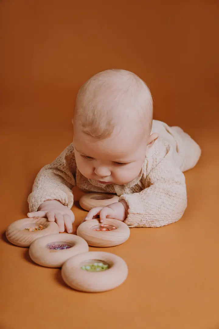 Sonajero Donut Sensorial: Zanahorias