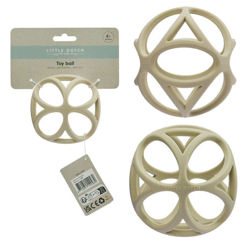 Pelota Sensorial Silicona Arena Amarilla - Little Dutch