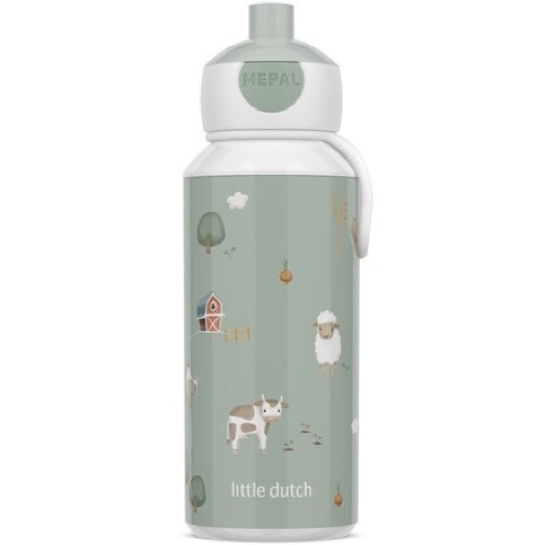 Botella Campus Pop-up 400ml Little Farm - Little Dutch
