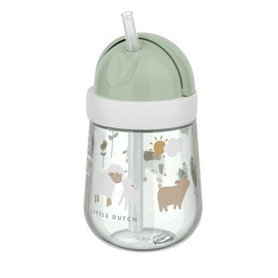Vaso con Pajita Mio 300ml Little Farm - Little Dutch
