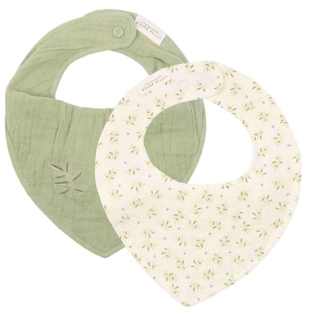 Set 2 Bandana musel Blueberry Leaves Sag - Little Dutch