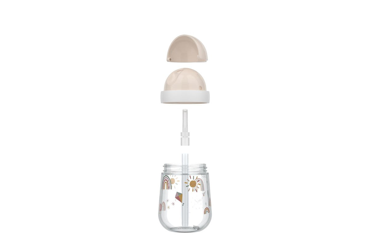 Vaso con Pajita Mio 300ml Arcoiris - Little Dutch