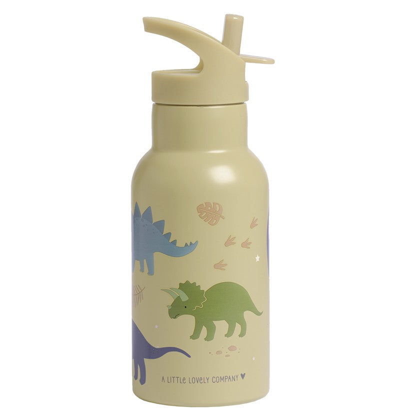 Botella Acero Dinosaurios 350ml - A Little Lovely Company