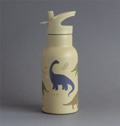Botella Acero Dinosaurios 350ml - A Little Lovely Company