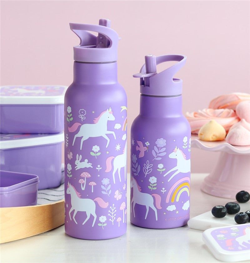 Botella Acero Unicornios 350ml - A Little Lovely Company