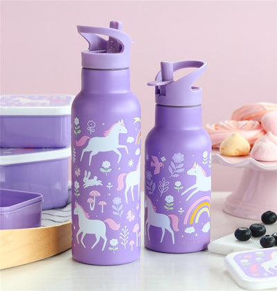 Botella Acero Unicornios 350ml - A Little Lovely Company