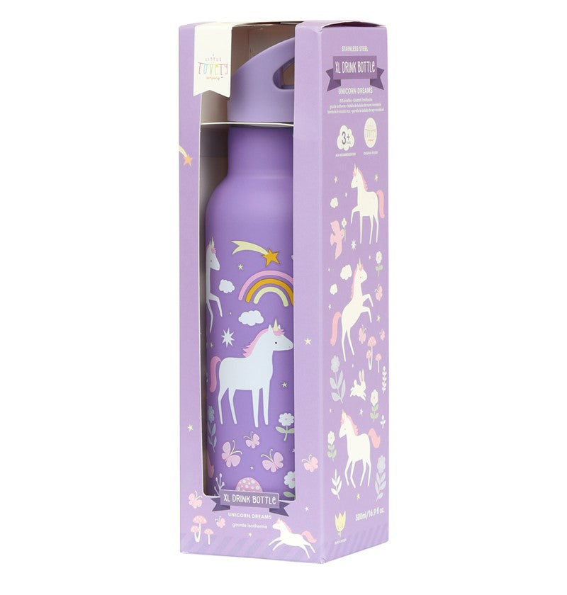 Botella Acero Unicornios 500ml - A Little Lovely Company