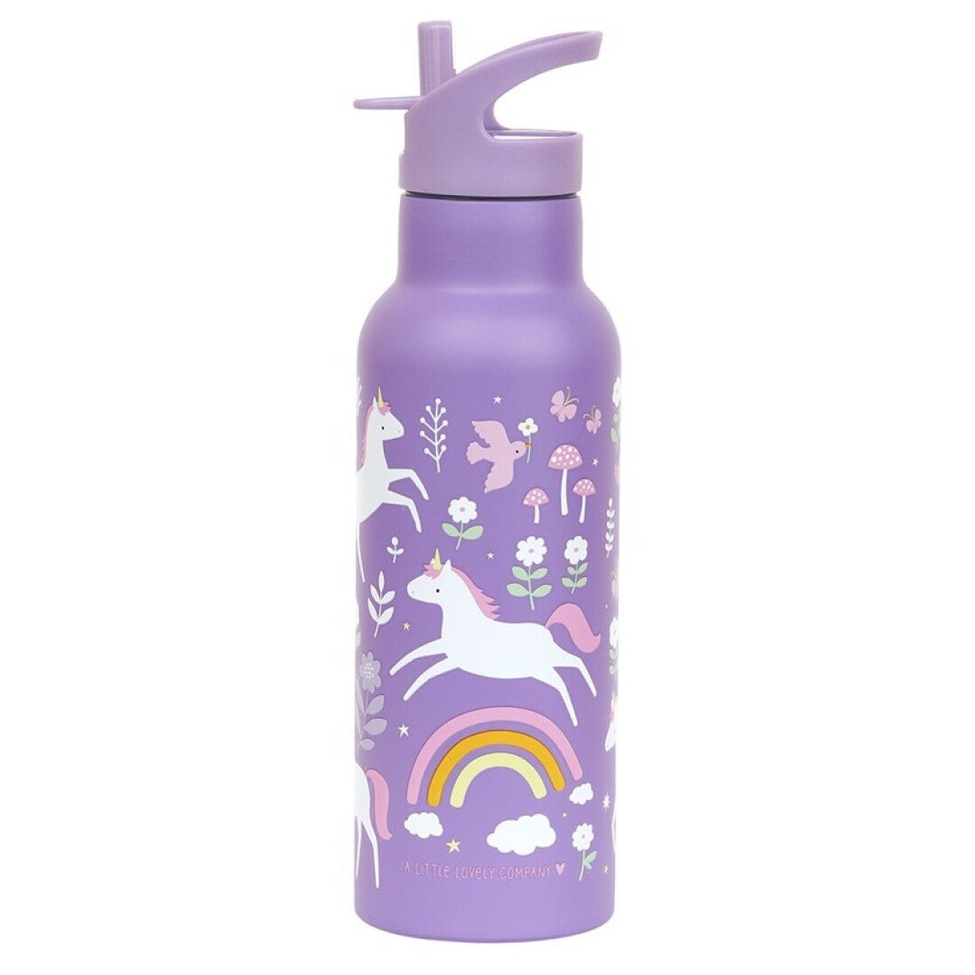Botella Acero Unicornios 500ml - A Little Lovely Company