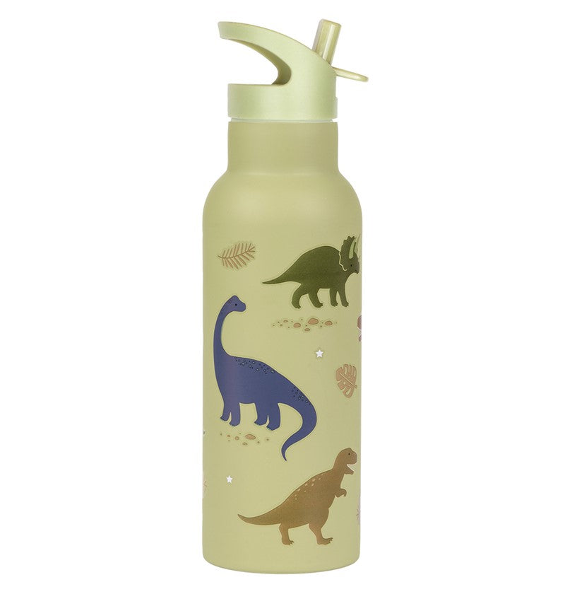Botella Acero Dinosaurios 500ml - A Little Lovely Company