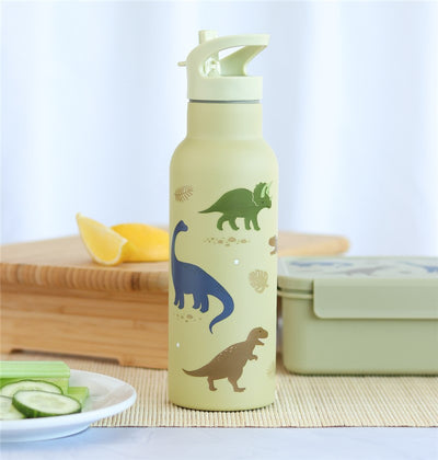 Botella Acero Dinosaurios 500ml - A Little Lovely Company
